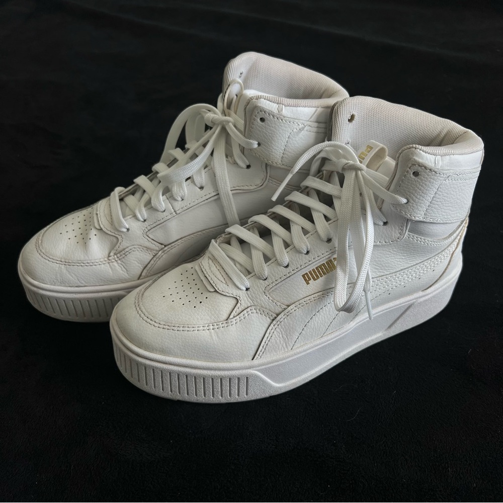 Puma White High Top Trainers